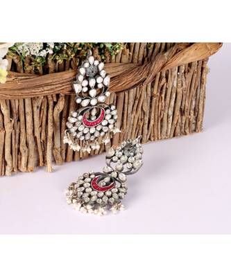 Sangeeta Boochra Silver Earrings 1
