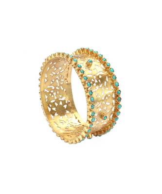 Sangeeta Boochra Silver Bangle With 24K Gold Plating 5