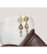 Sangeeta Boochra Silver Earrings Studded With Glass Stone