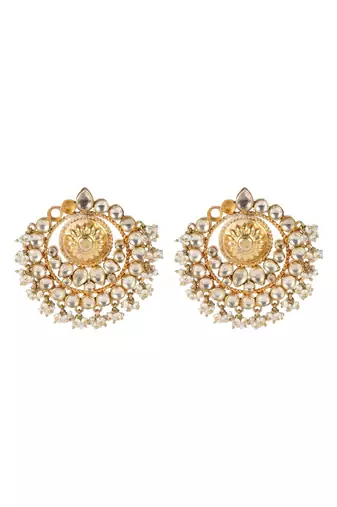 Sangeeta Boochra Silver Earrings With 24K Gold Plating