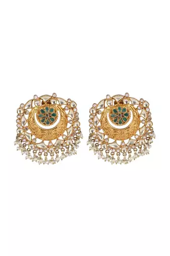Sangeeta Boochra Silver Earrings With 24K Gold Plating