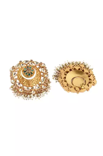 Sangeeta Boochra Silver Earrings With 24K Gold Plating