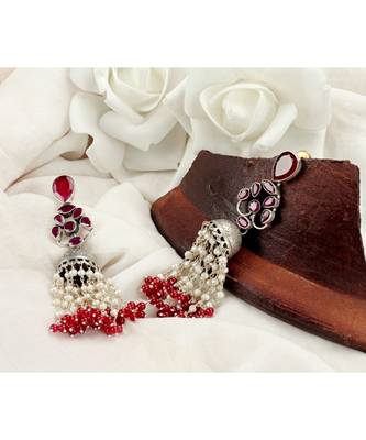 Sangeeta Boochra Silver Earrings 1