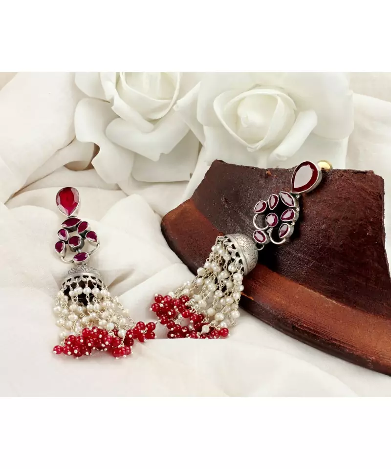 Sangeeta Boochra Silver Earrings