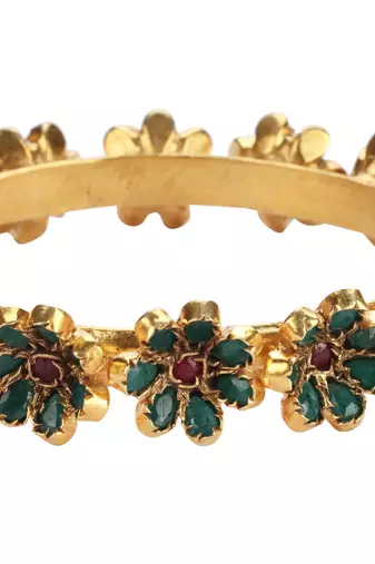 Sangeeta Boochra Silver Bangle With 24K Gold Plating