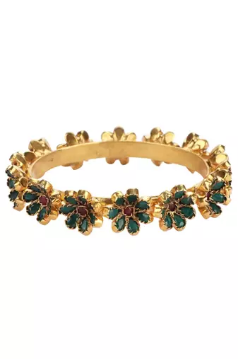 Sangeeta Boochra Silver Bangle With 24K Gold Plating