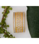 Sangeeta Boochra Silver Bangle With Gold Plating