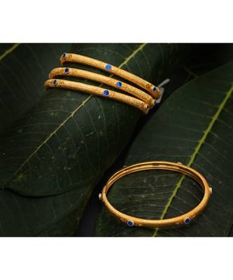 Sangeeta Boochra Silver Bangle With Gold Plating 2