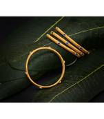 Sangeeta Boochra Silver Bangle With Gold Plating