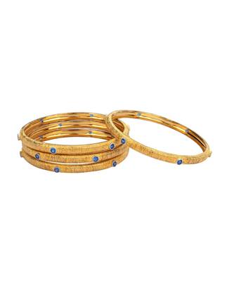 Sangeeta Boochra Silver Bangle With Gold Plating 4