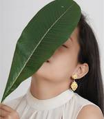 Sangeeta Boochra Silver Earrings With Gold Plating