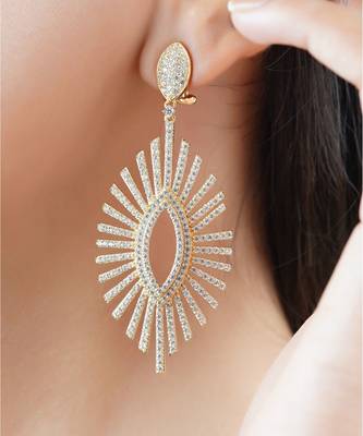 Sangeeta Boochra Silver Earrings With Gold Plating 1