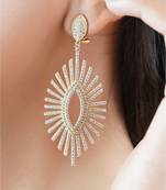 Sangeeta Boochra Silver Earrings With Gold Plating