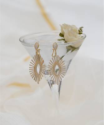 Sangeeta Boochra Silver Earrings With Gold Plating 3