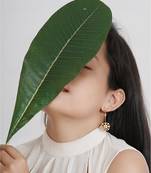 Sangeeta Boochra Silver Earrings With Gold Plating