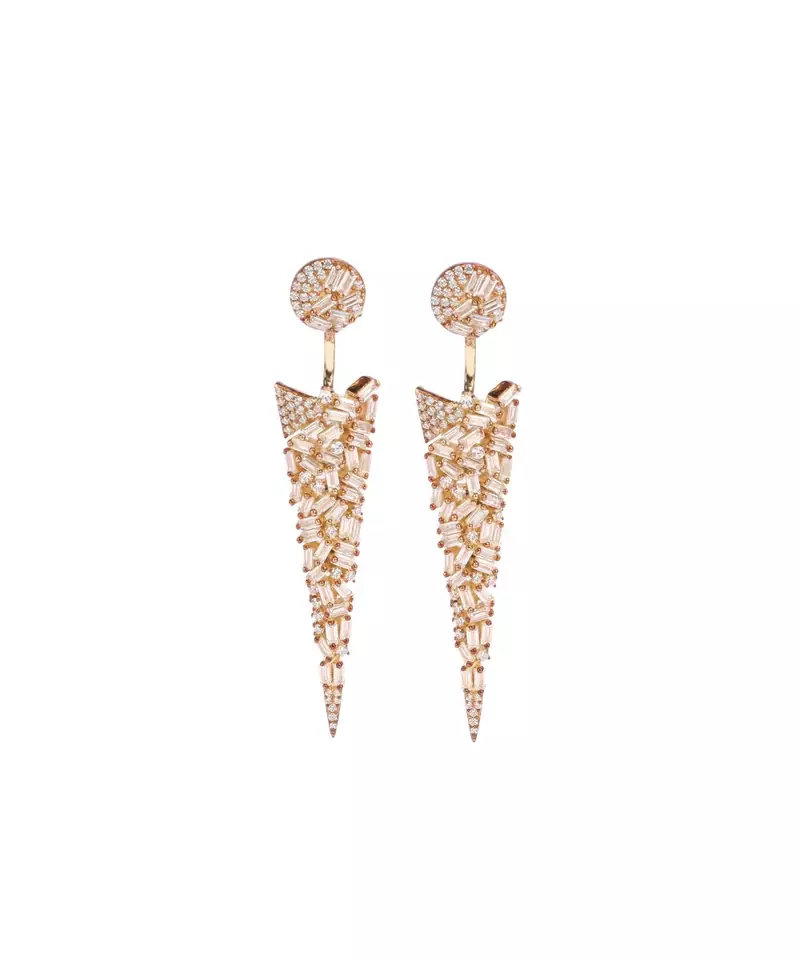Sangeeta Boochra Silver Earrings With Gold Plating