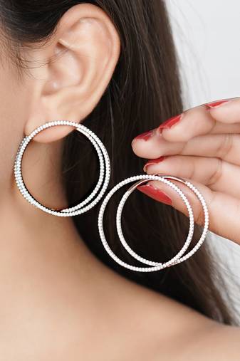 Sangeeta Boochra Silver Earrings