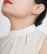 Sangeeta Boochra Silver Earrings With Gold Plating