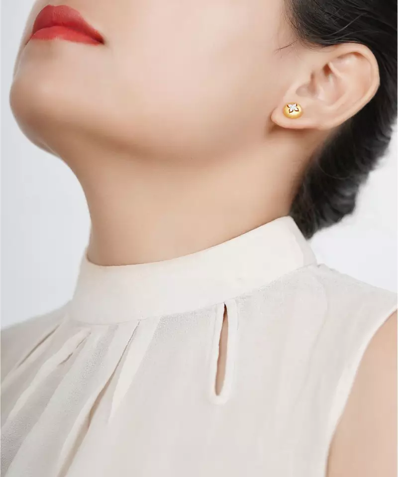 Sangeeta Boochra Silver Earrings With Gold Plating