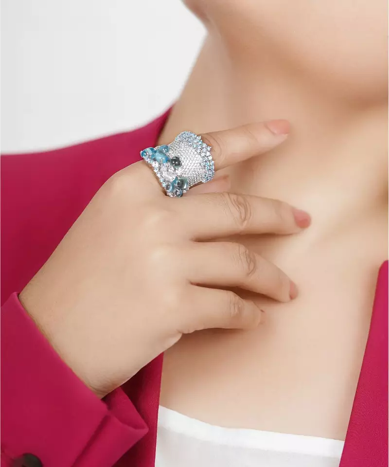 Sangeeta Boochra Silver Ring