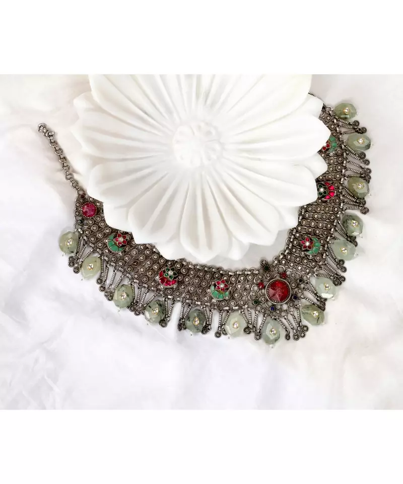 Sangeeta Boochra Silver Necklace