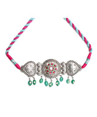 Sangeeta Boochra Silver Choker 2