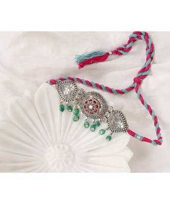Sangeeta Boochra Silver Choker 5