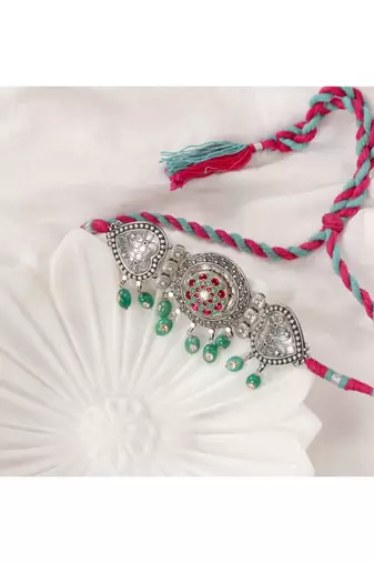 Sangeeta Boochra Silver Choker