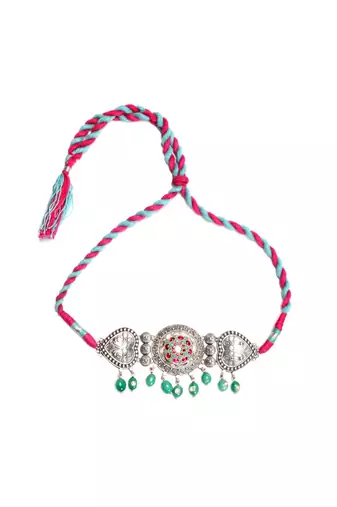 Sangeeta Boochra Silver Choker
