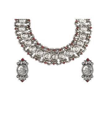 Sangeeta Boochra Silver Necklace And Earrings Set 2