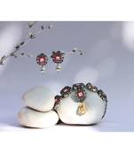 Sangeeta Boochra Silver Necklace And Earrings Set