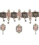 Sangeeta Boochra Silver Necklace And Earrings, Ring Set