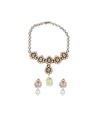 Sangeeta Boochra Silver Necklace And Earrings Set 3