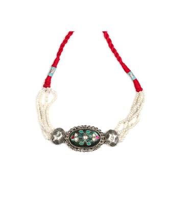 Sangeeta Boochra Silver Choker 1