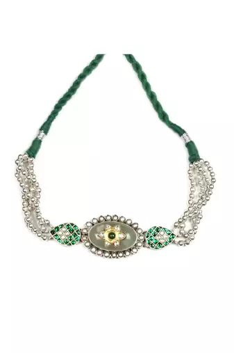 Sangeeta Boochra Silver Choker