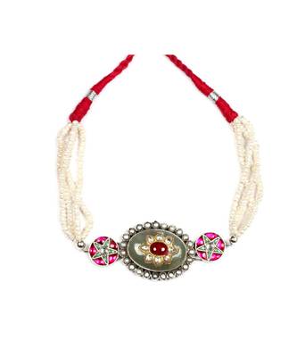 Sangeeta Boochra Silver Choker 2
