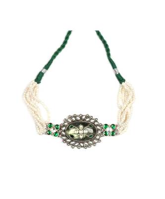 Sangeeta Boochra Silver Choker 1