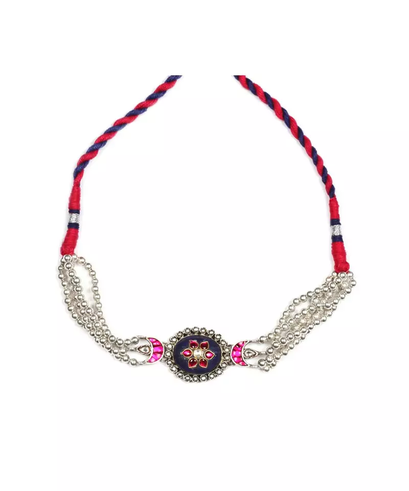 Sangeeta Boochra Silver Choker