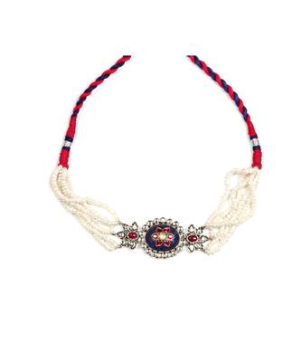 Sangeeta Boochra Silver Choker 2