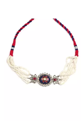 Sangeeta Boochra Silver Choker