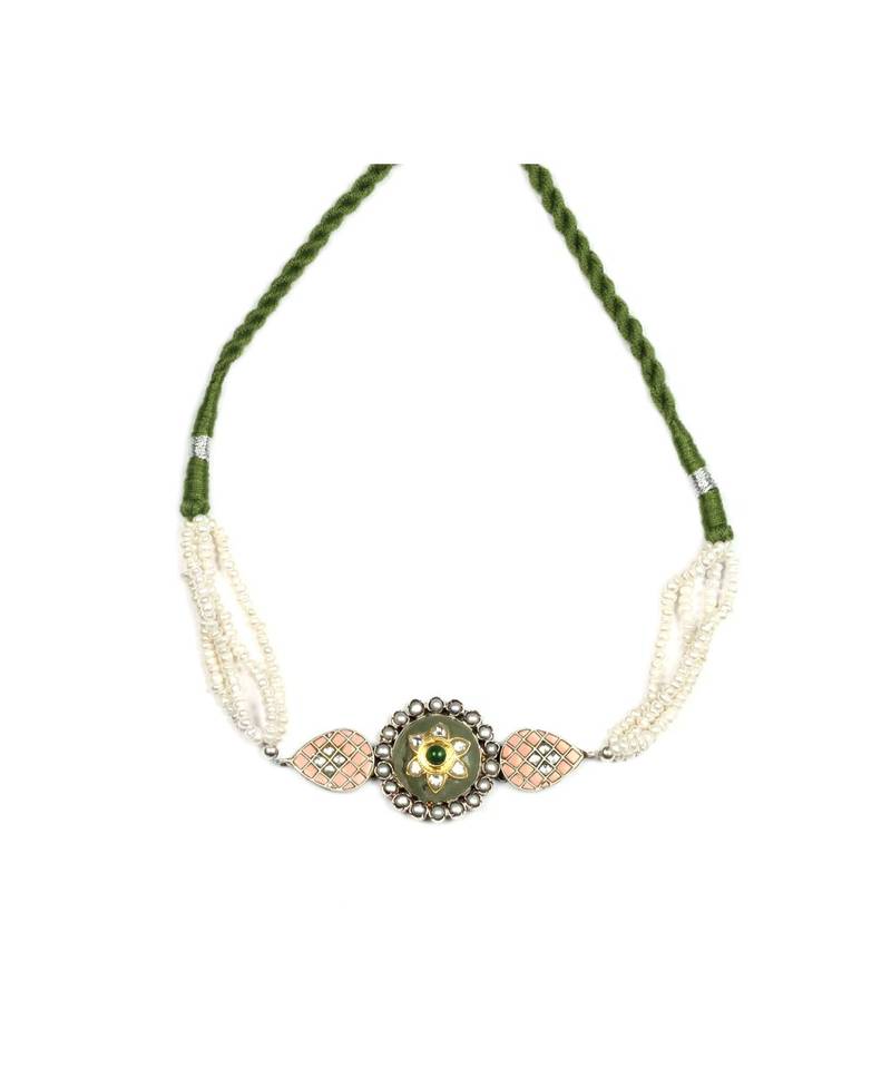 Sangeeta Boochra Silver Choker
