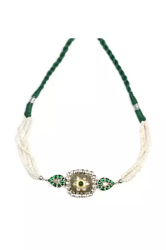 Sangeeta Boochra Silver Choker