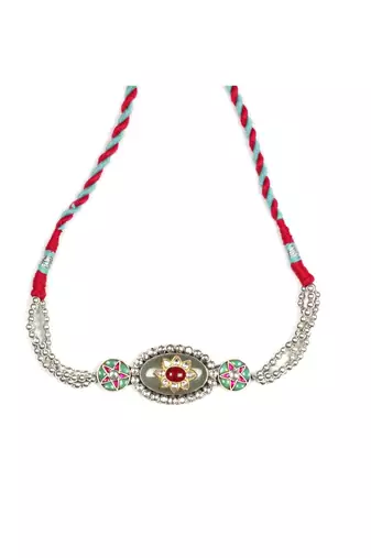 Sangeeta Boochra Silver Choker