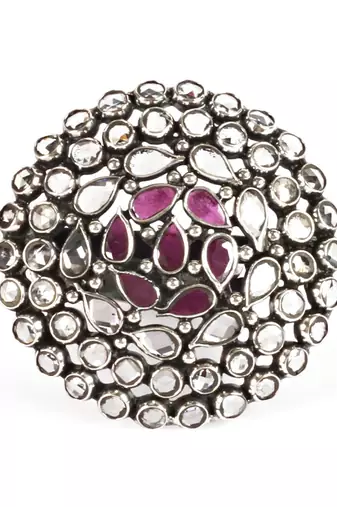 Sangeeta Boochra Silver Ring