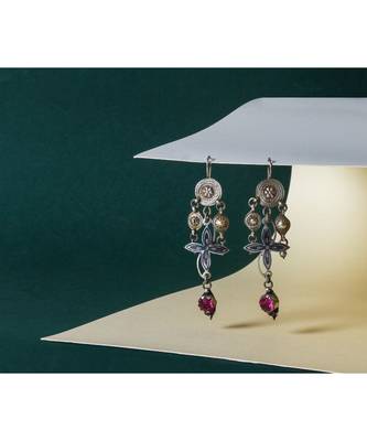 Sangeeta Boochra Silver Earrings 1
