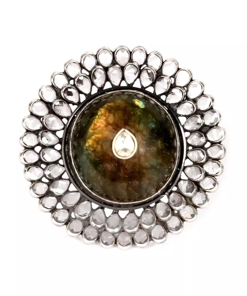 Sangeeta Boochra Silver Ring