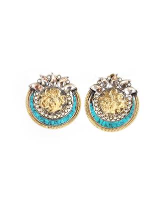 Sangeeta Boochra Silver Earrings With 24K Gold Plating 3