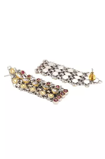 Sangeeta Boochra Silver Earrings With 24K Gold Plating