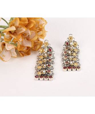 Sangeeta Boochra Silver Earrings With 24K Gold Plating 3