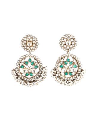 Sangeeta Boochra Silver Earrings With 24K Gold Plating 2